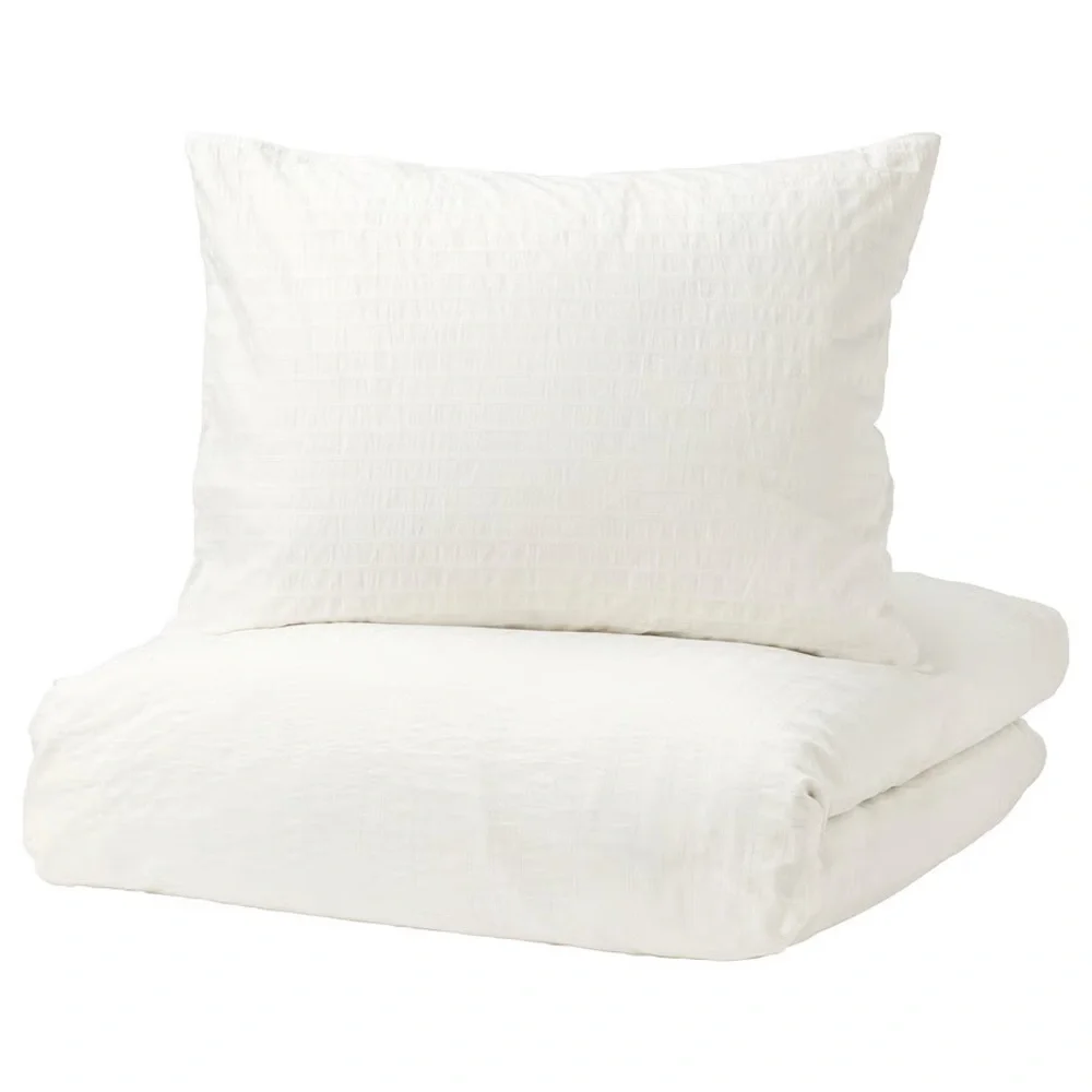 100% Cotton Elegant White Duvet Set